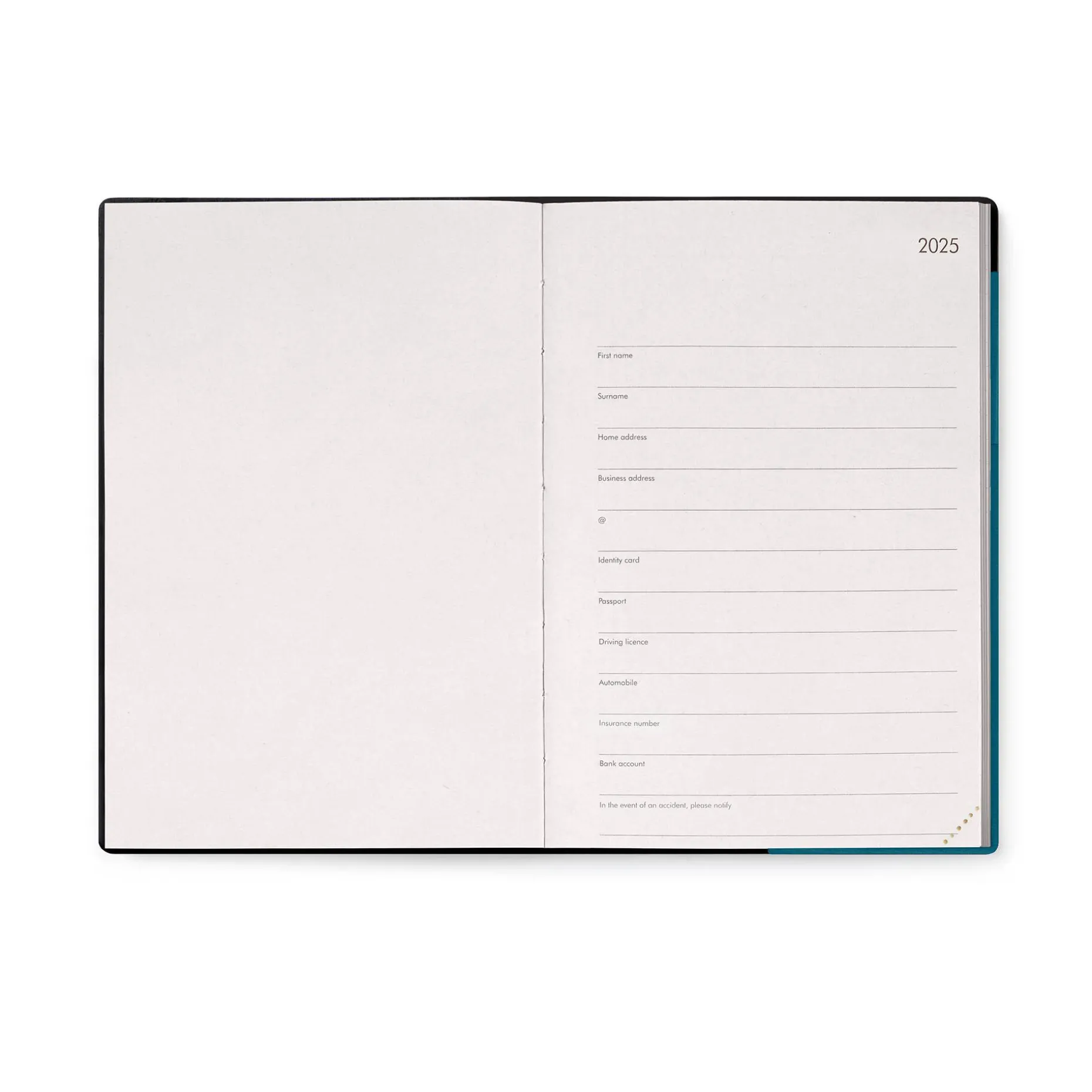 Agenda 12 Mesi Settimanale - Medium - Con Notebook - 2025