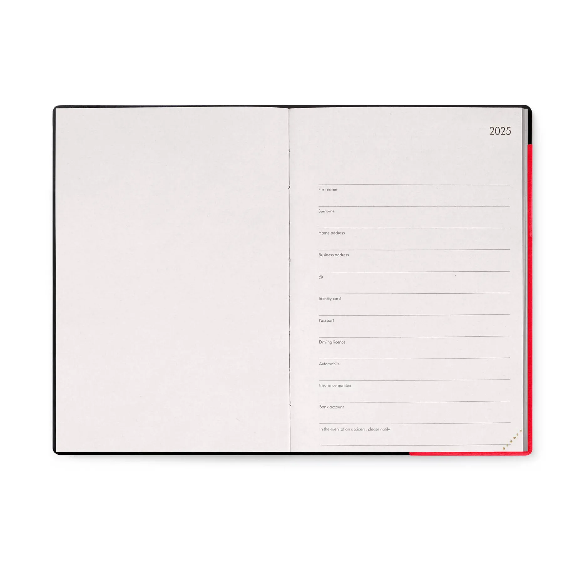 Agenda 12 Mesi Settimanale - Medium - Con Notebook - 2025