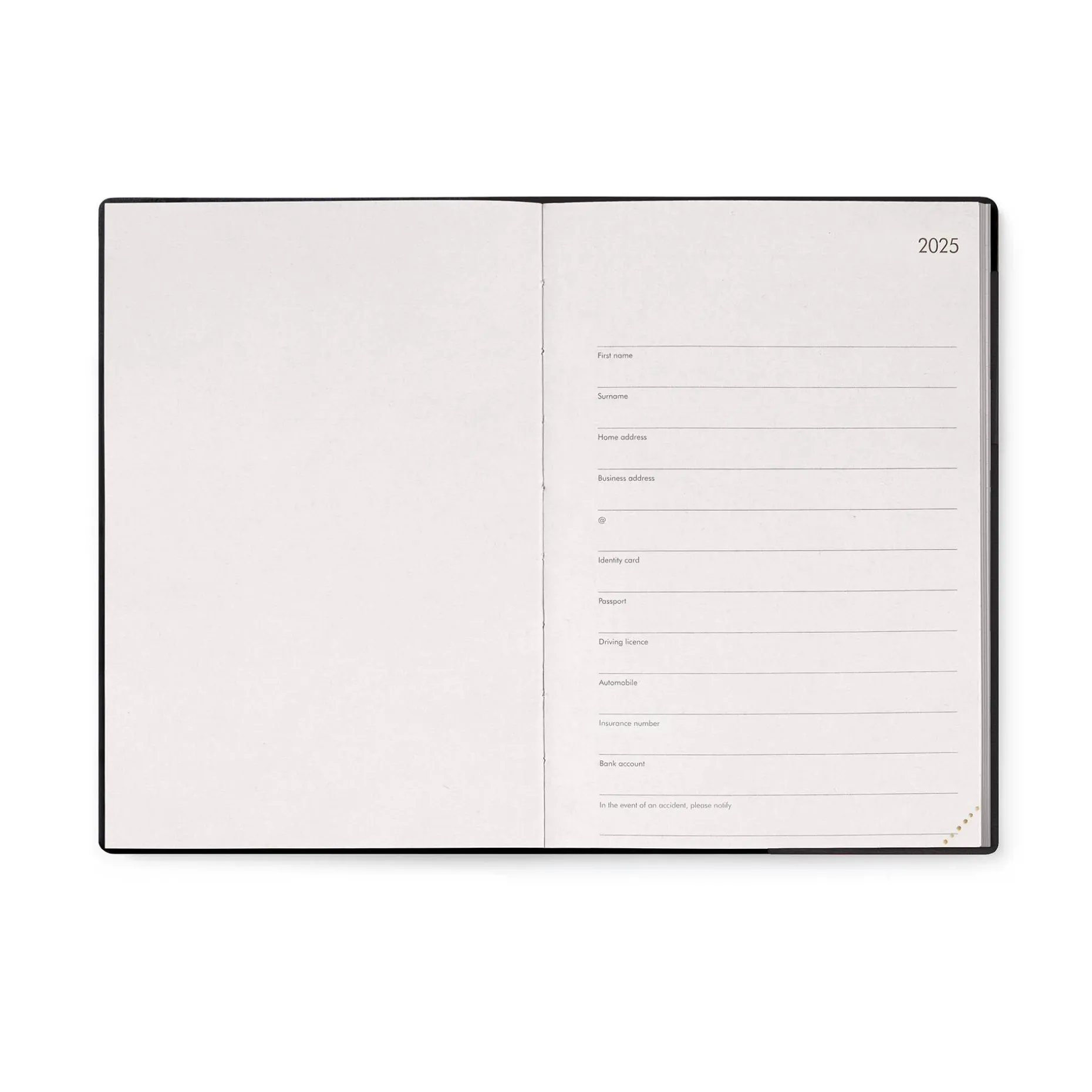 Agenda 12 Mesi Settimanale - Medium - Con Notebook - 2025