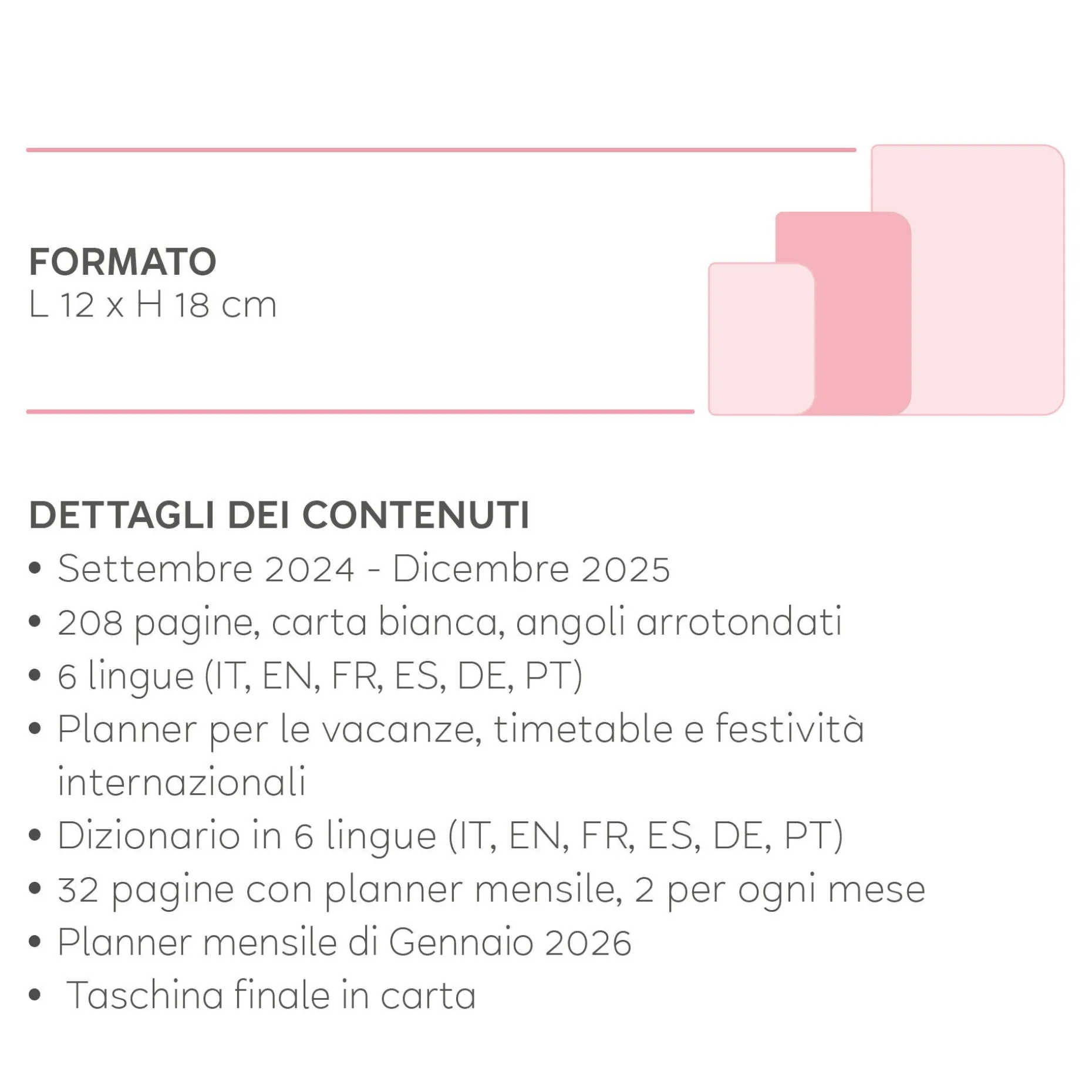 Agenda 16 Mesi Settimanale - Medium - 2024/2025