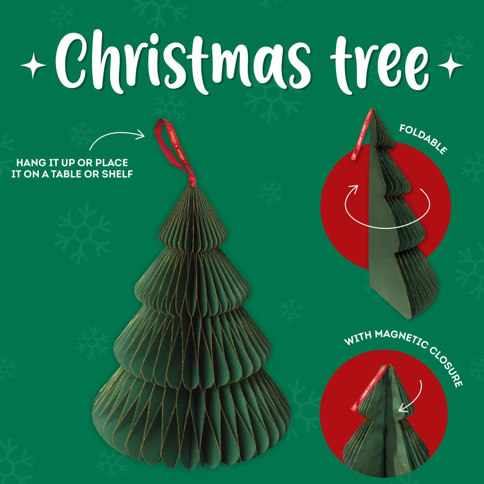Albero di Natale Pieghevole in Carta
