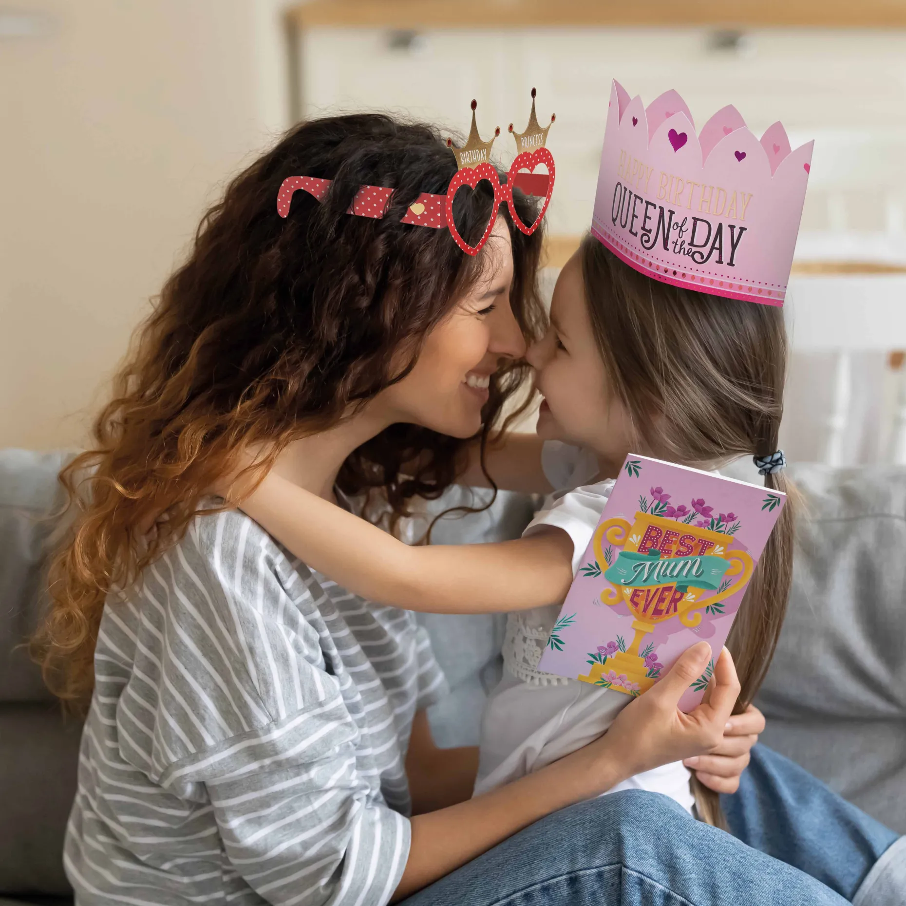 Biglietto di Auguri di Compleanno - Occhiali Cuore