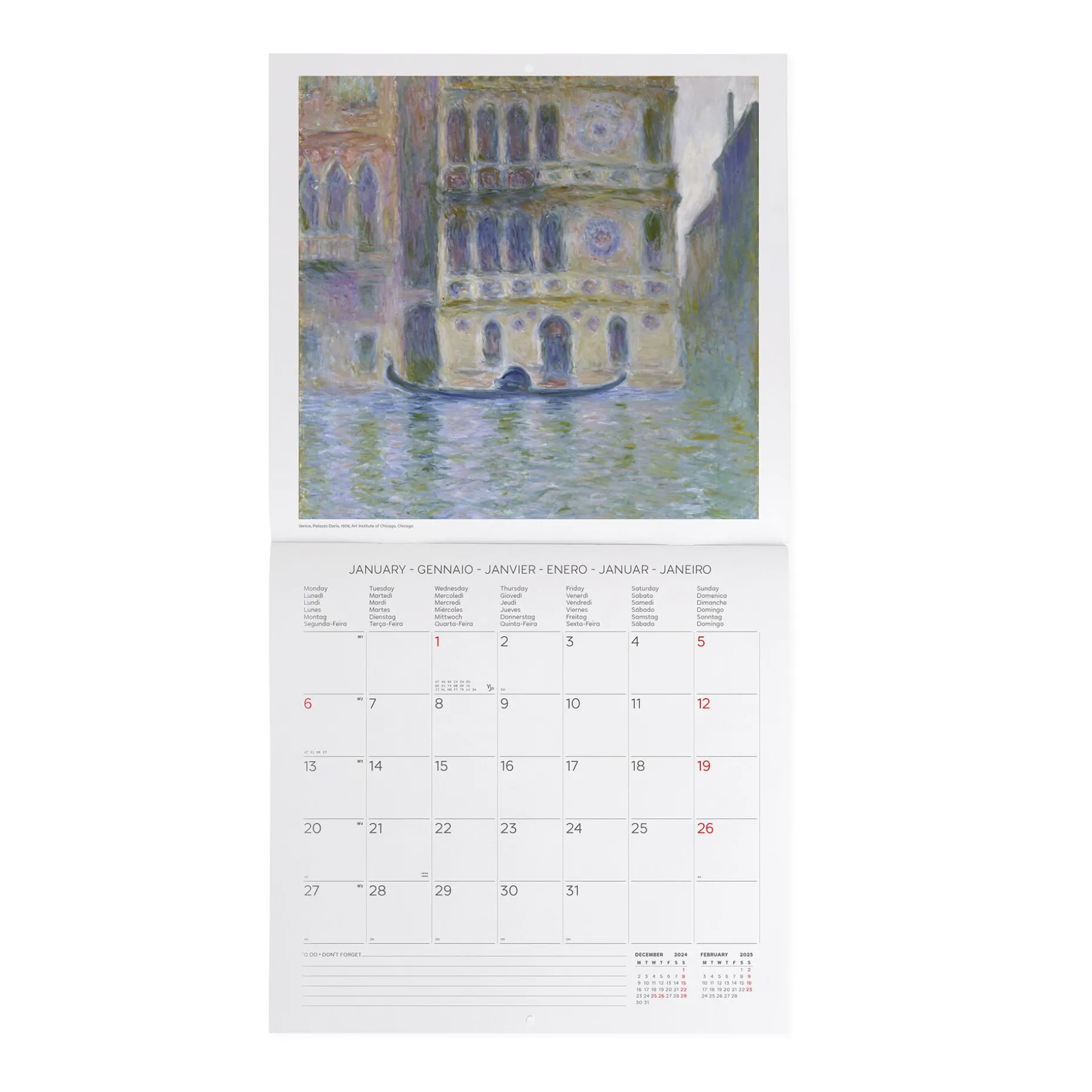 Calendario da Parete 2025 - 30 x 29 cm