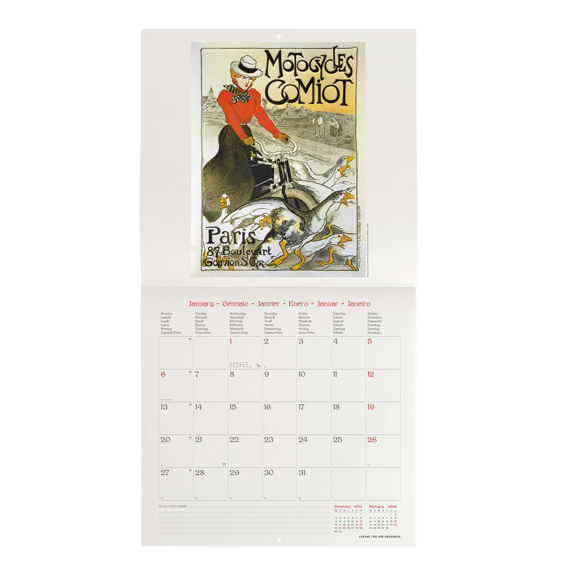 Calendario da Parete 2025 - 30 x 29 cm
