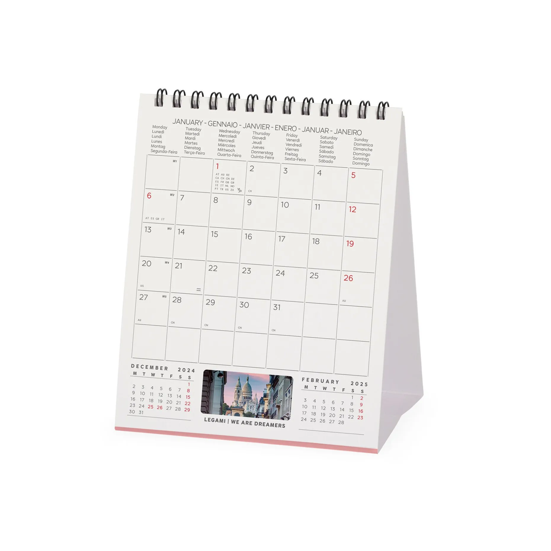 Calendario da Tavolo 2025 - 12 x 14,5 cm