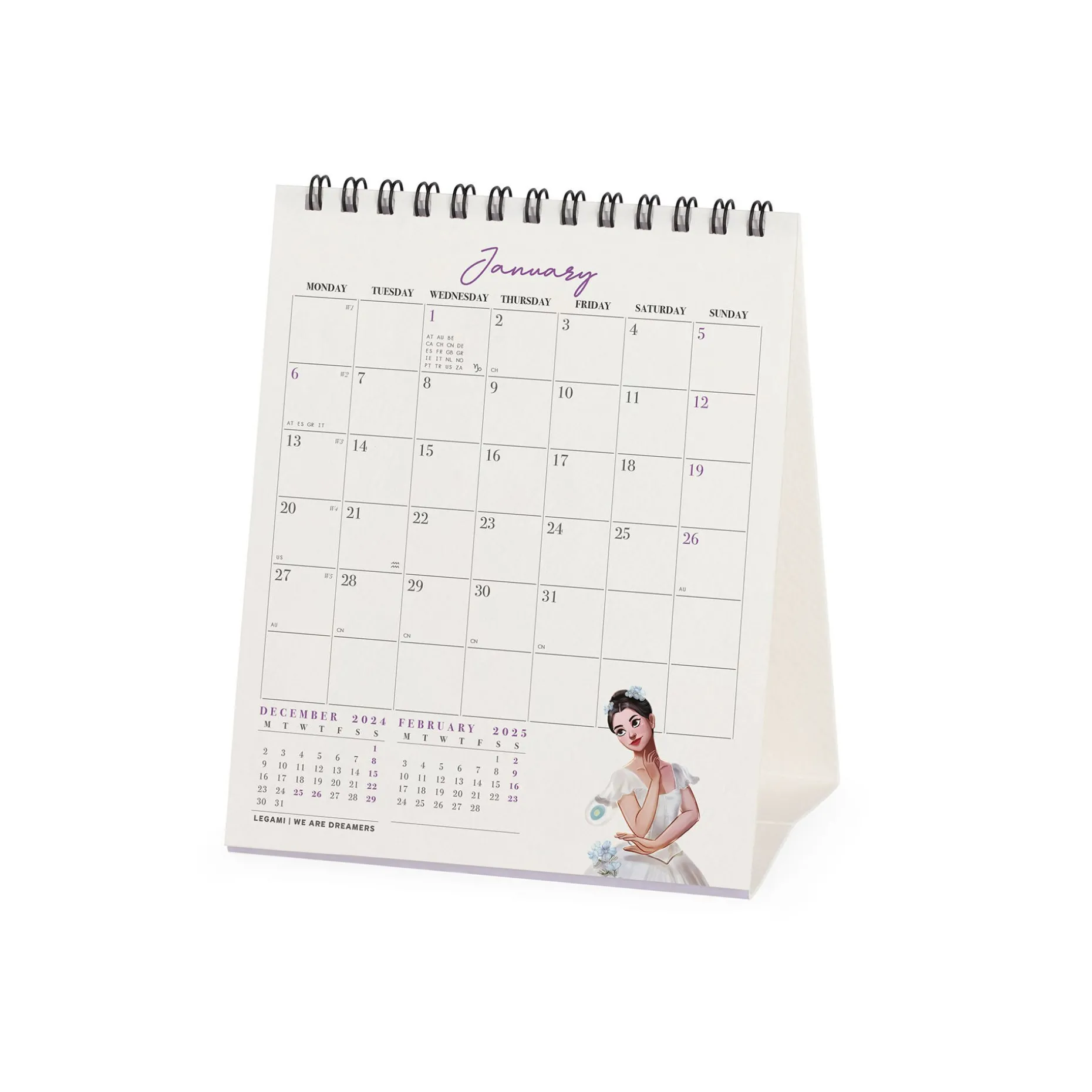 Calendario da Tavolo 2025 - 12 x 14,5 cm
