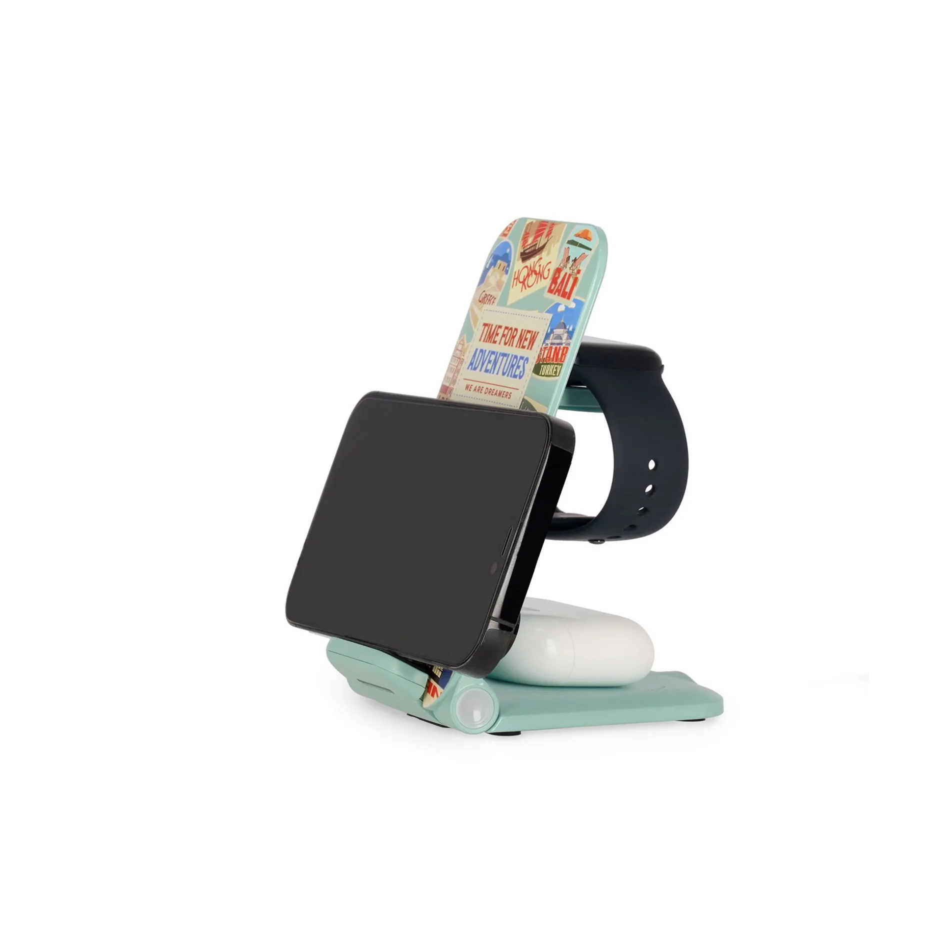 Caricabatteria Wireless 3 in 1 con Supporto - Charging Station