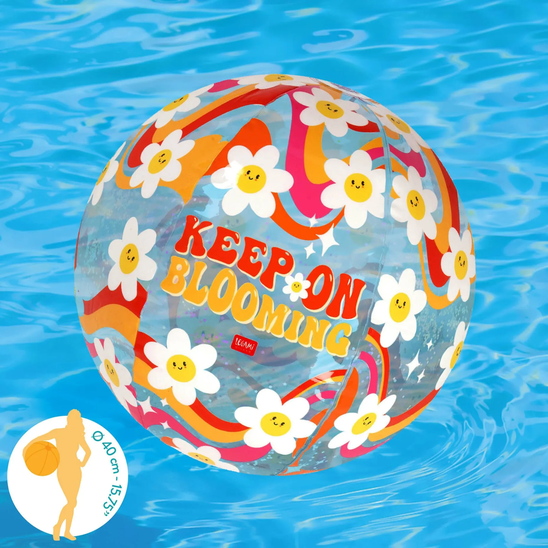 Palla da Spiaggia Gonfiabile - Glitter Beach Ball