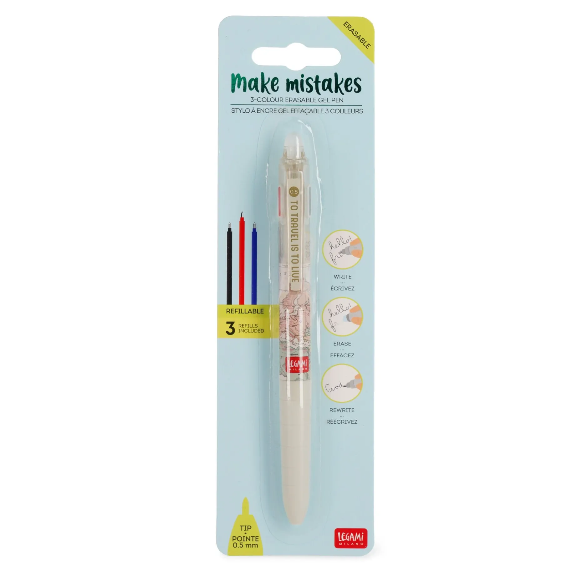 Penna Gel Cancellabile 3 Colori