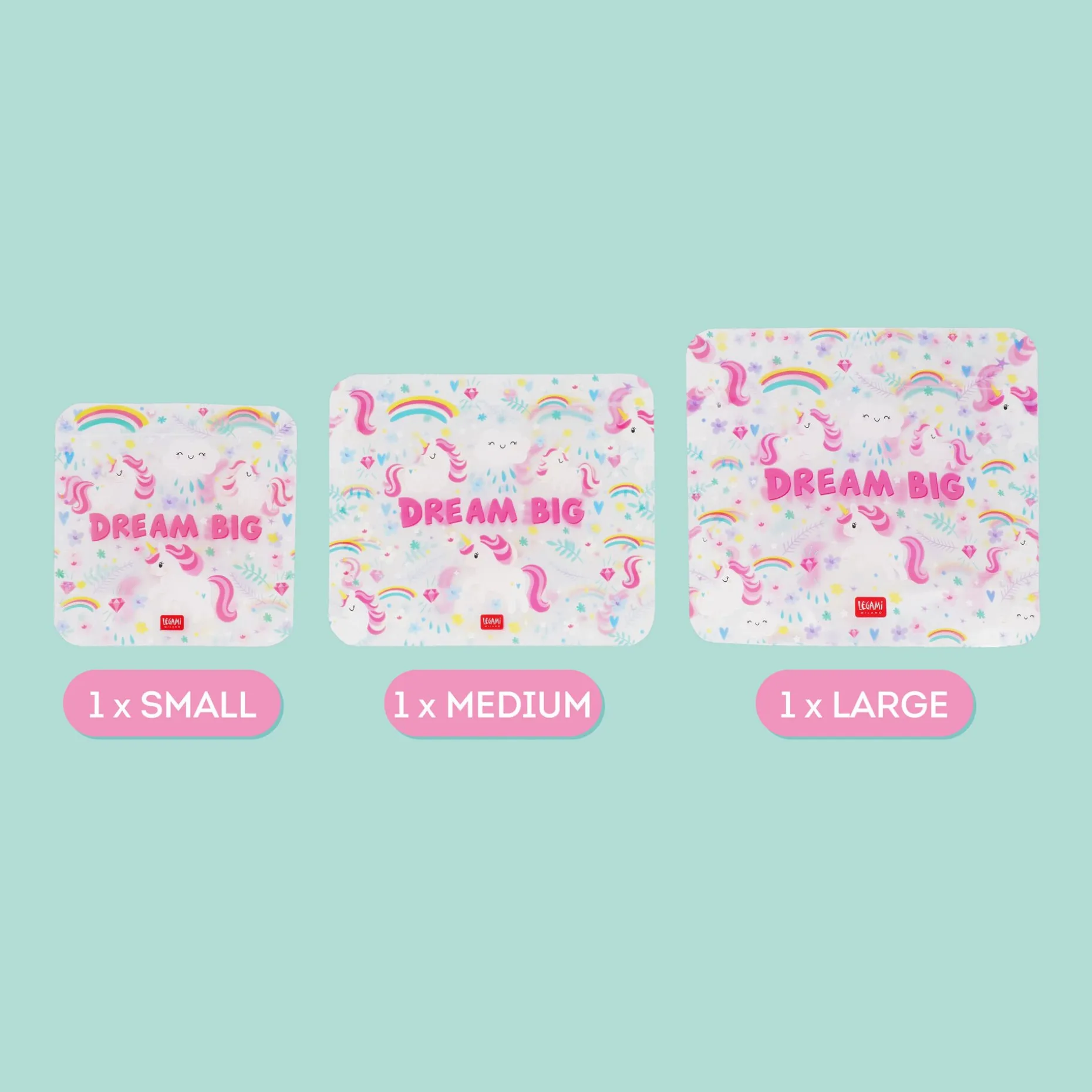 Set di 3 Buste per Alimenti - Snack Bags