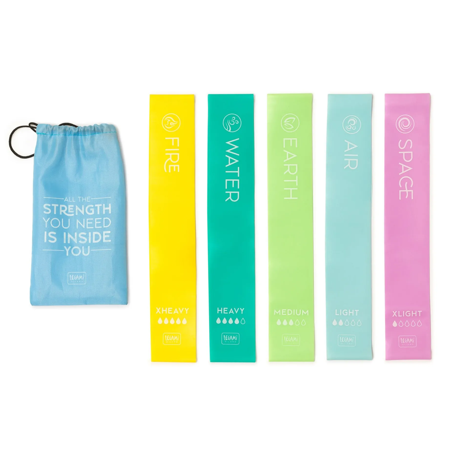 Set di 5 Elastici Fitness - The Five Elements