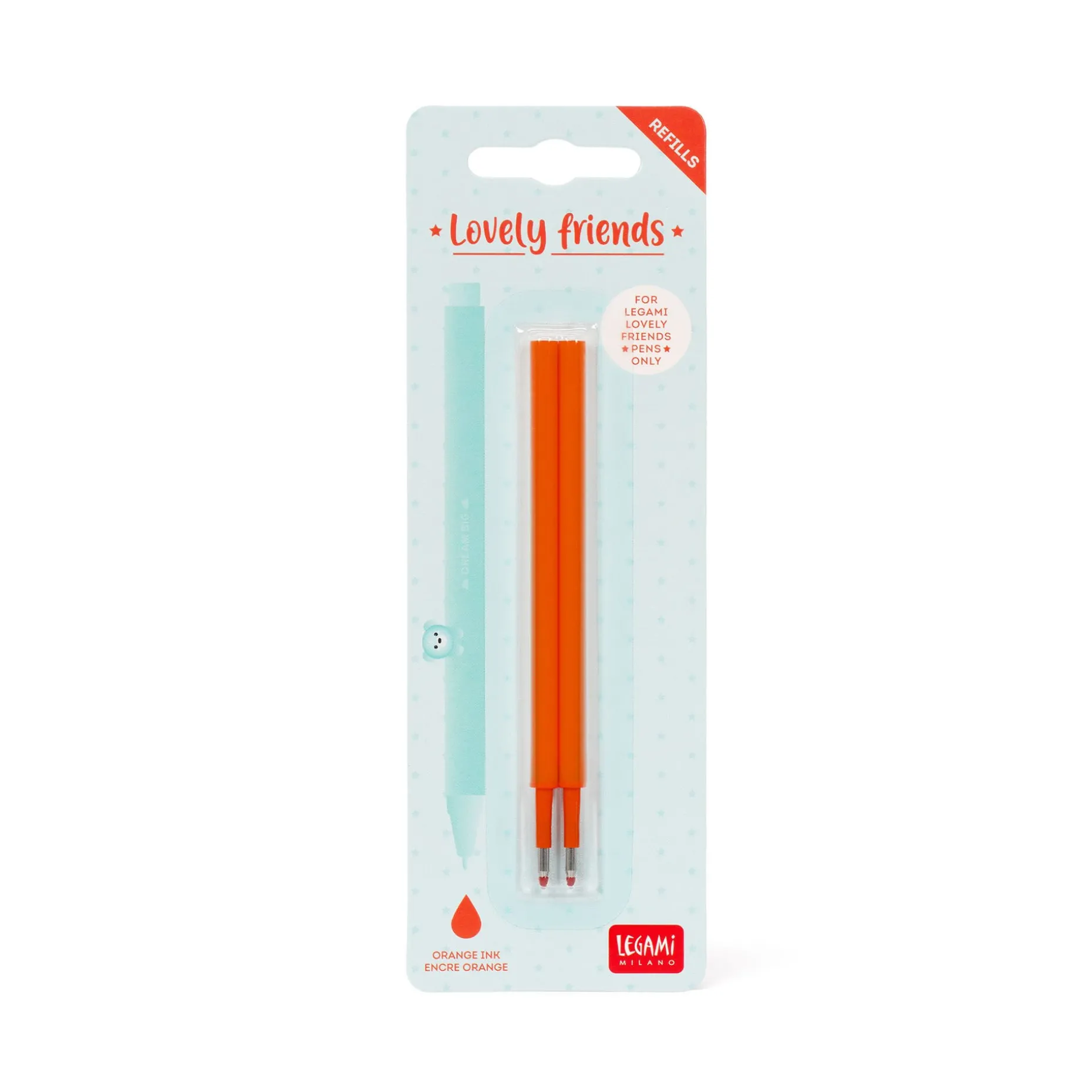 Set di 2 Refill per Penna Gel - Lovely Friends
