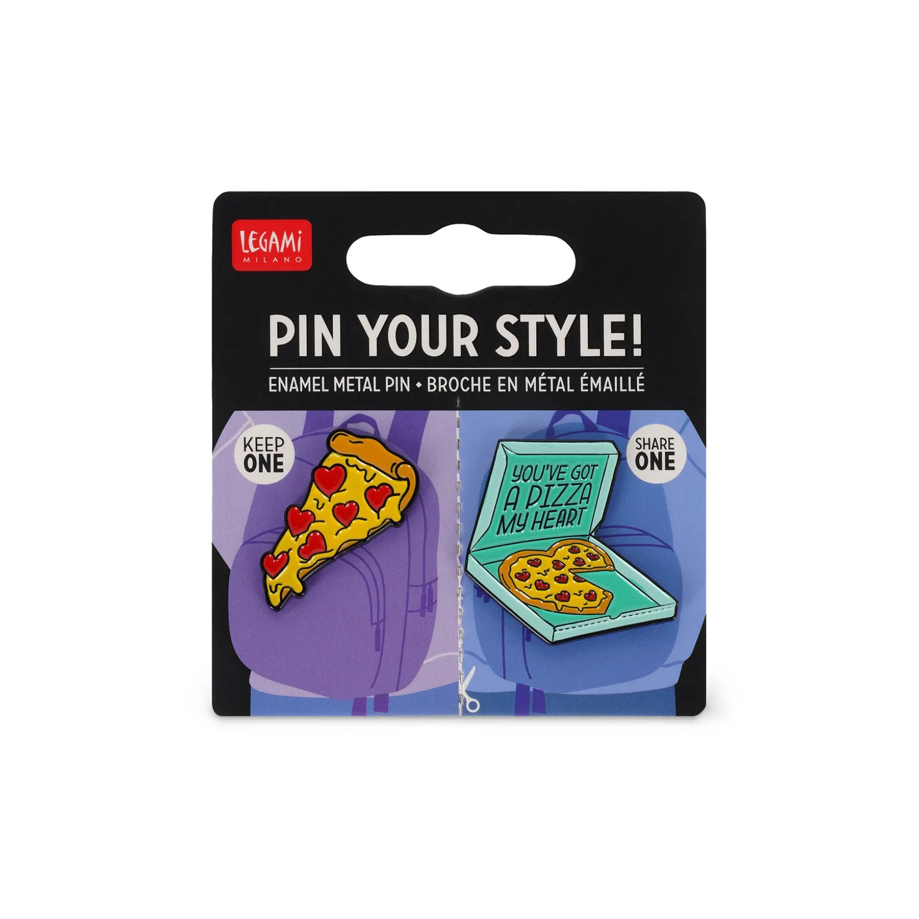 Set di 2 Spille in Metallo Smaltato - Pin Your Style!