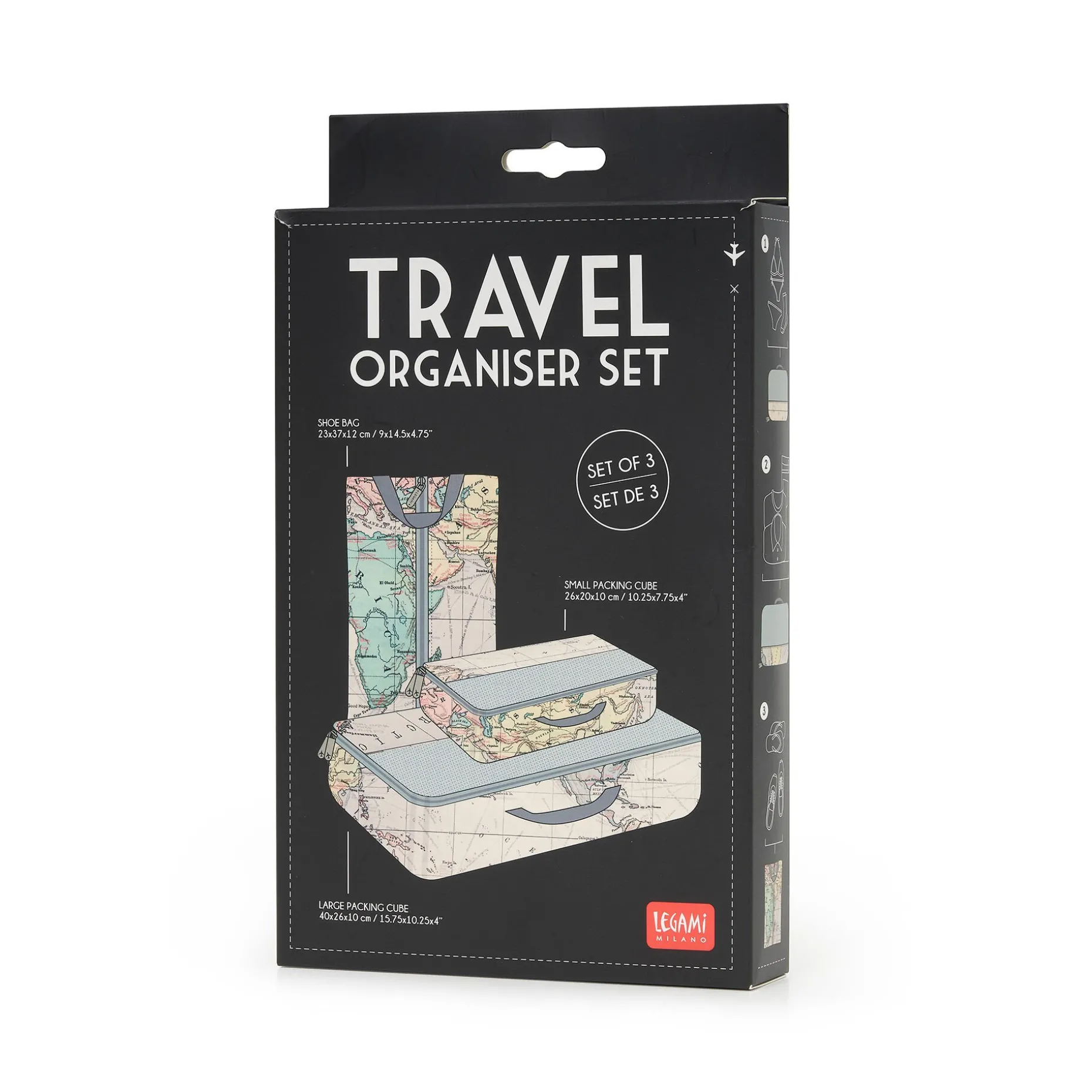 Set di tre buste da viaggio - Travel Organizer