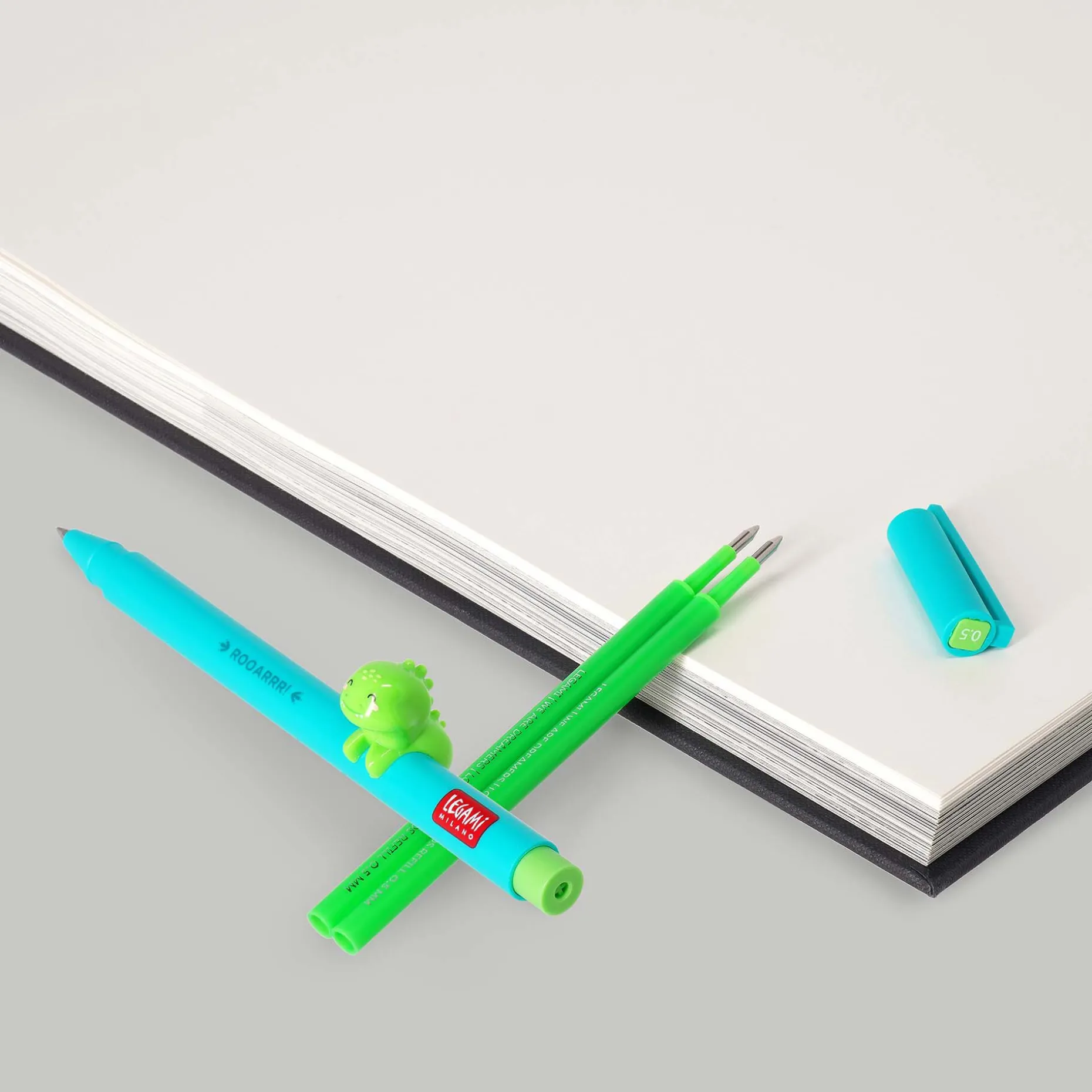 Set Penna Lovely Dino con Refill Verde Neon