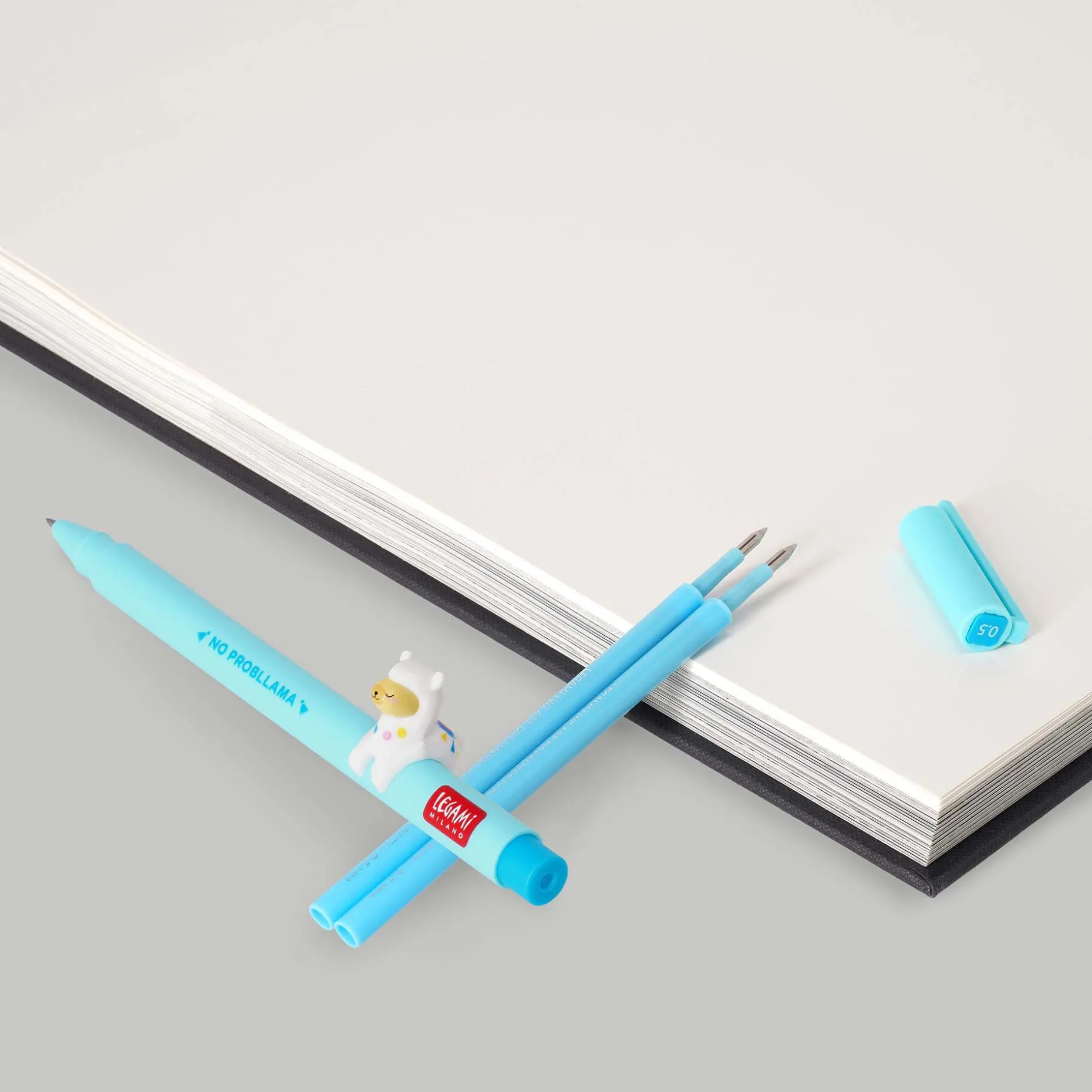Set Penna Lovely Llama con Refill Azzurro