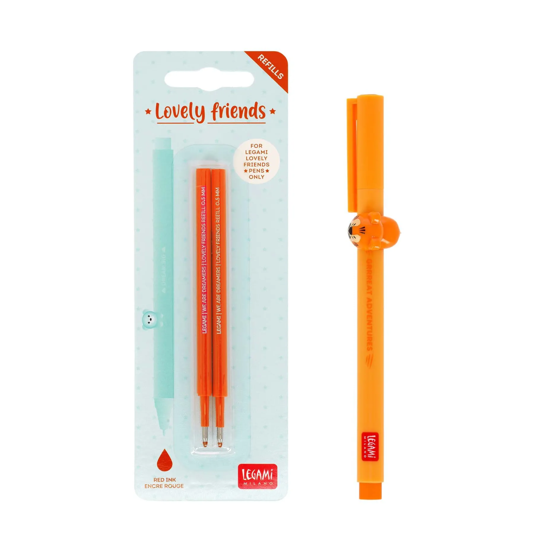 Set Penna Lovely Tiger con Refill Arancione