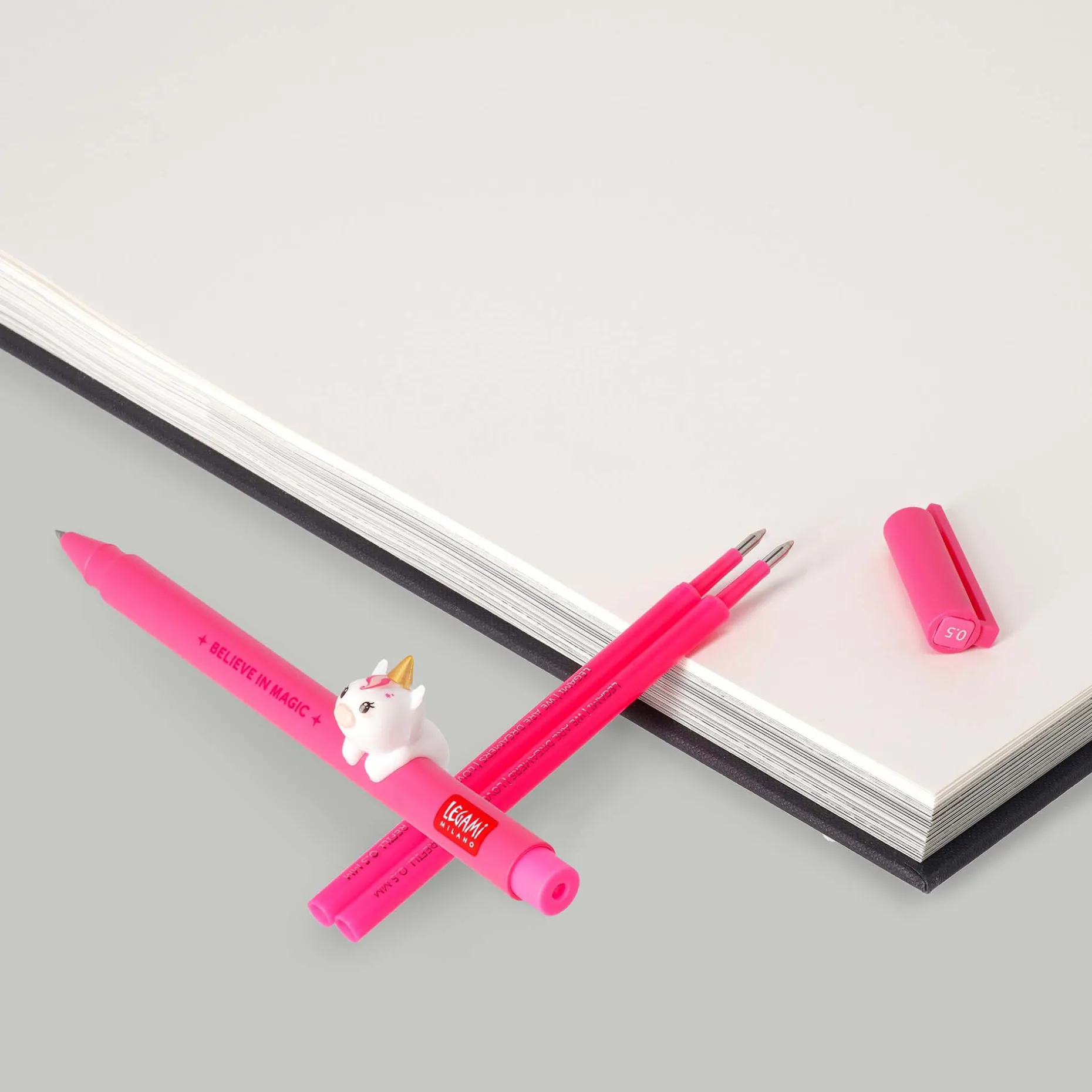 Set Penna Lovely Unicorn con Refill Rosa Neon