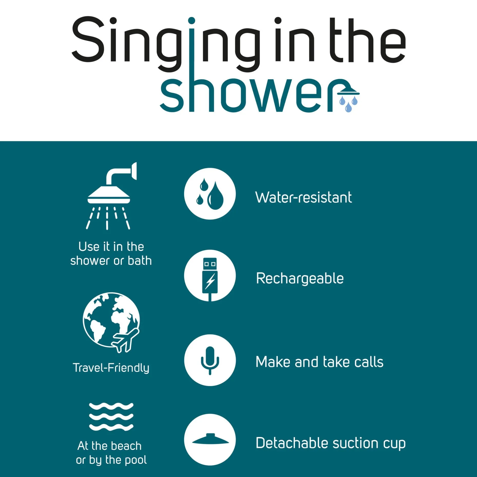 Vivavoce e Speaker Bluetooth® Resistente all'acqua